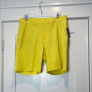 Callaway Bright Yellow Golf Shorts - Flat Front size 34W. NWT!